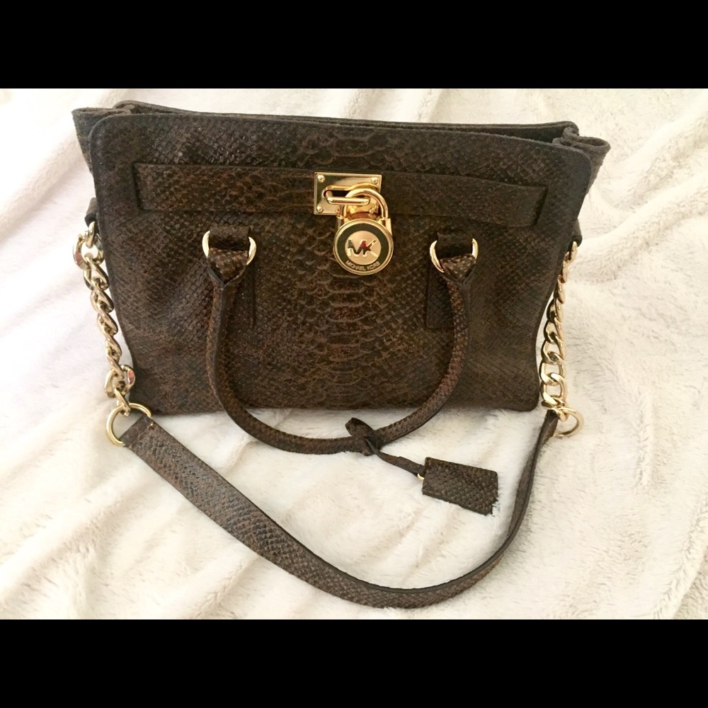 Michael Kors Limited Edition Hamilton Mocha Python